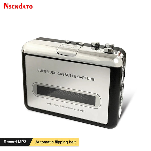 Portable USB-C Cassette Player & Recorder – Tape to MP3 Converter