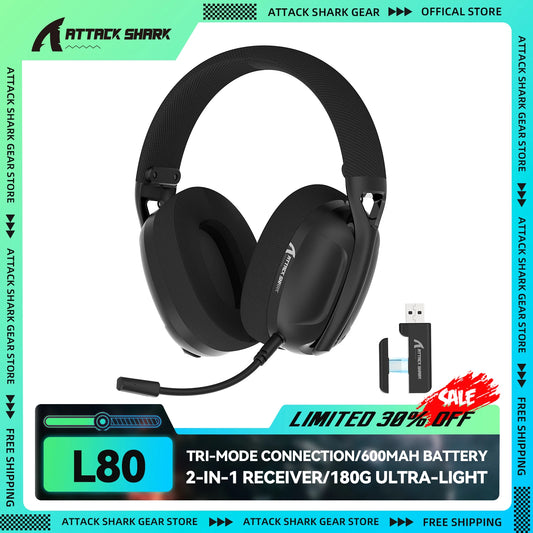 ATTACK SHARK L80 Ultra-Light Gaming Headset
