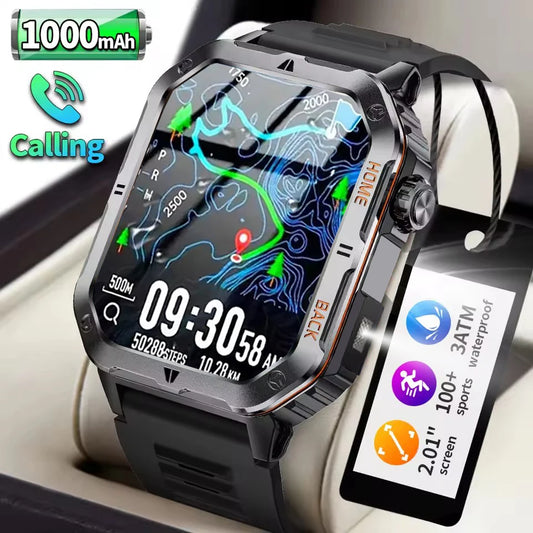Men’s Smartwatch – Bluetooth Call, Health Monitor & Sports Watch