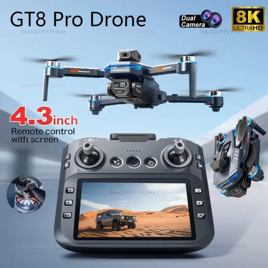 GT8 FPV Drone 2025 – 8K GPS Dual Camera Foldable Quadcopter