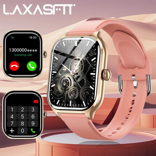 LAXASFIT 2025 Smartwatch – Bluetooth Call & Health Monitoring