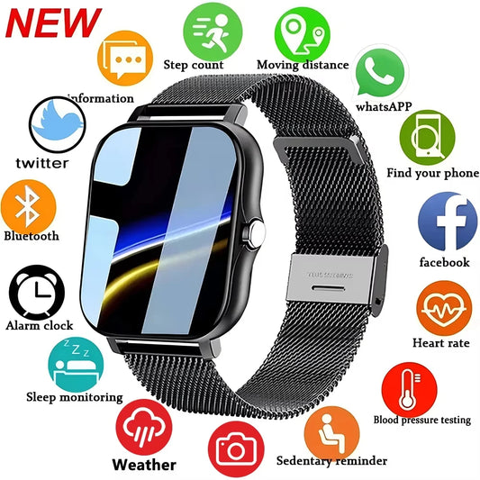 LAXASFIT 2025 Smartwatch – Full Touch Sports & Bluetooth Call Watch