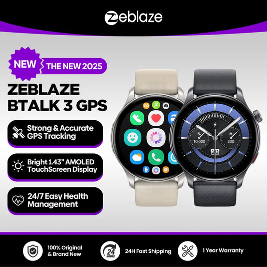Zeblaze Btalk 3 GPS Smartwatch – AMOLED Screen & Health Tracker